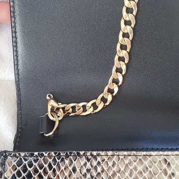 FAUX Python Chain Strap Clutch - Picture 7 of 10